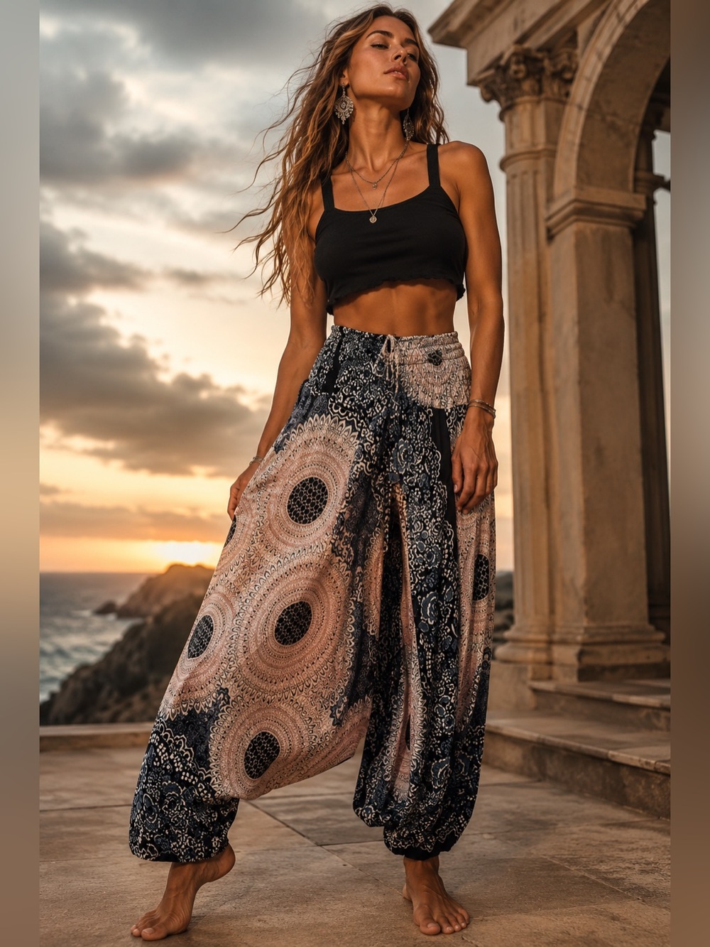 NWT Kathmandu Imports Boho Harem Pants Convertible Jumpsuit One Size A26
